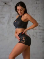Moteriški treninginiai šortai Black