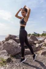 Sportiniai leginsai su aukštu juosmeniu