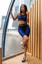 Šortai moterims cycling blue