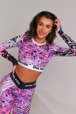 Sportinė liemenėlė ilgomis rankovėmis