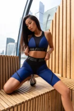 Šortai moterims cycling blue
